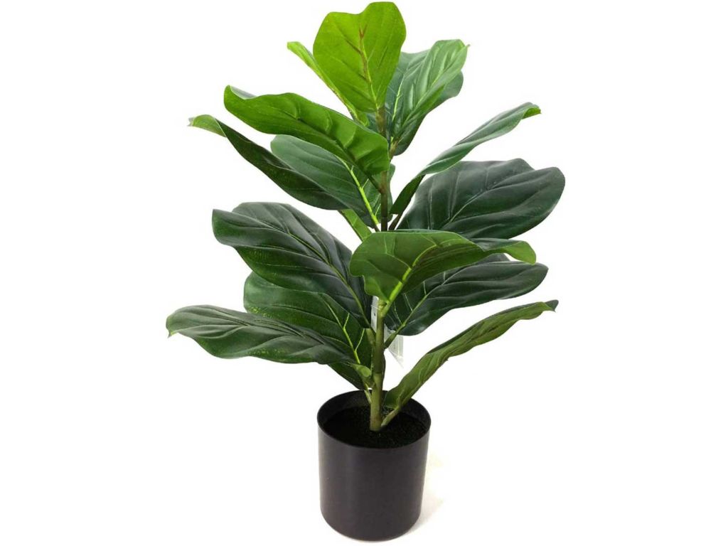 BESAMENATURE 22" Artificial Mini Fiddle Leaf Fig Tree, Faux Tree Used for Home Office Decoration