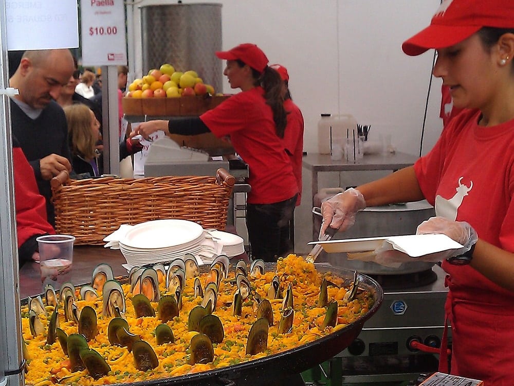 paella, food vendor