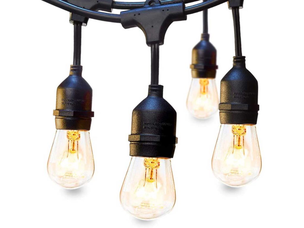 Outdoor String Lights with Edison Vintage Bulbs