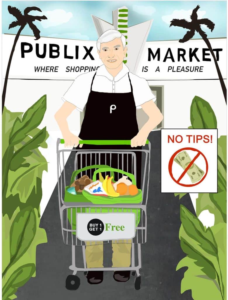 Tipping is forbidden at Publix