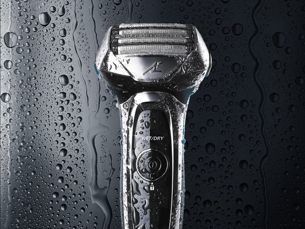 Electric razor in a shower