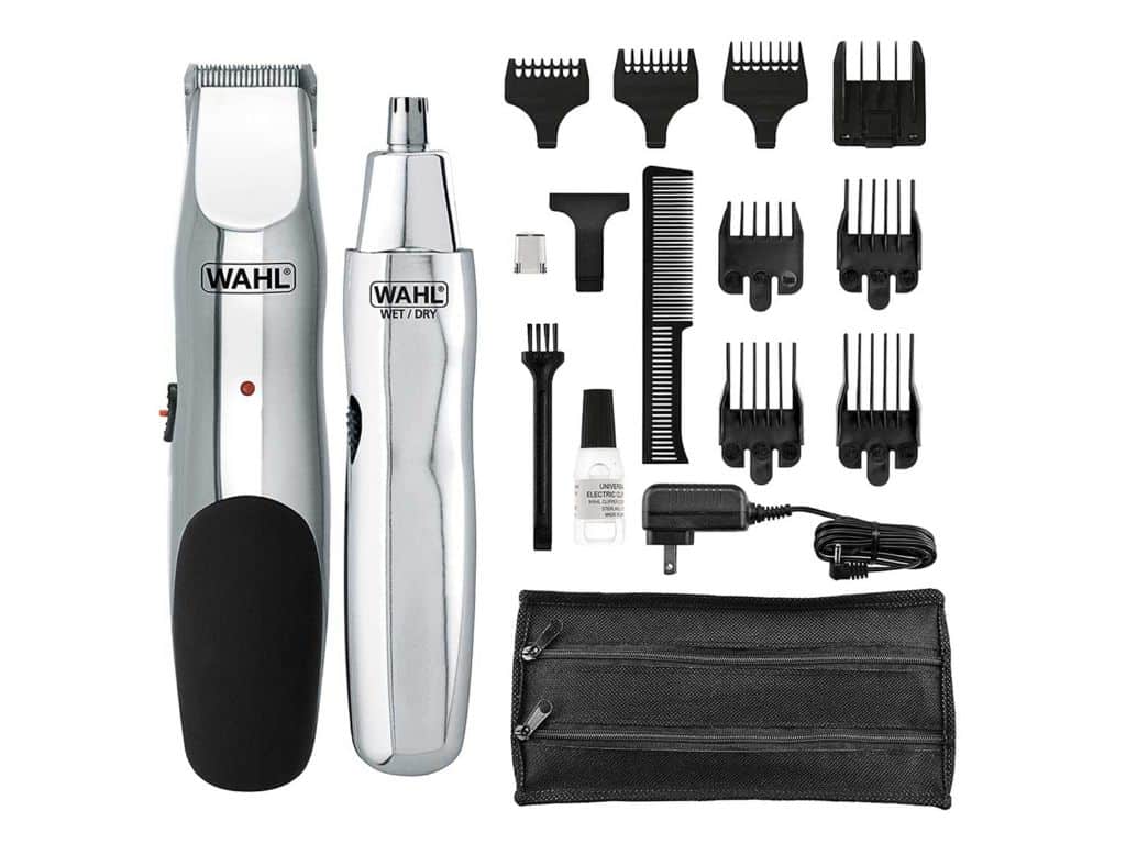 Wahl Model 5622Groomsman Rechargeable Beard, Mustache, Hair & Nose Hair Trimmer for Detailing & Grooming