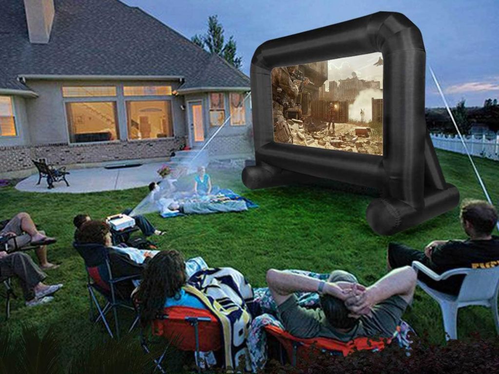 Movie screen outside