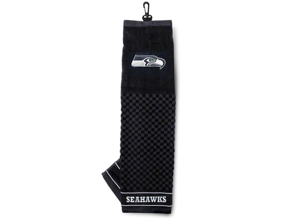 Black Seattle Seahawks Embroidered Golf Towel