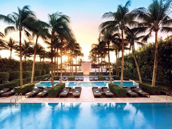 best hotel pool, beachfront pools, miami hotels