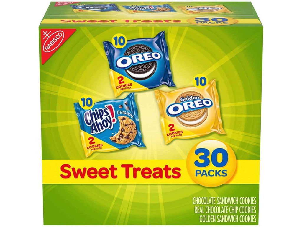 Nabisco Sweet Treats Cookie Variety Pack OREO, OREO Golden & CHIPS AHOY!, 30 Snack Packs