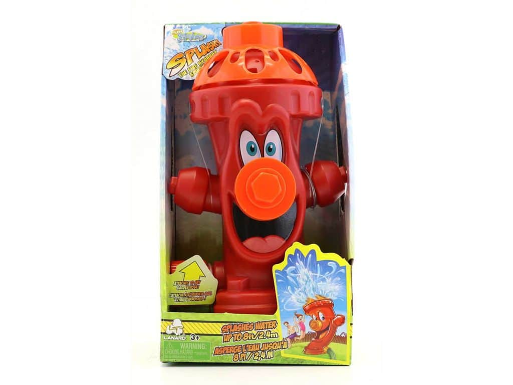 Kids Sprinkler Fire Hydrant, Attach Water Sprinkler for Kids to Garden Hose for Backyard Fun, Splash All Summer Long, Sprays Up to 8 Ft.(Red)