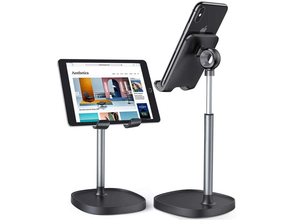 Cell Phone Stand,Angle Height Adjustable LISEN Cell Phone Stand For Desk,Thick Case Friendly Phone Holder Stand For Desk, Compatible with All Mobile Phones,iPhone,Pixel,iPad,Tablet(4-10in)