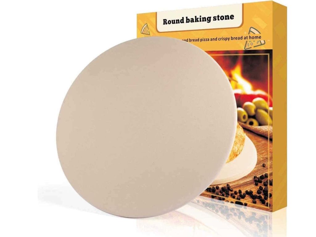 PentaBeauty Pizza Stone, 16''x 16'' Round Engineered Tuff Cordierite Durable Baking Stones for Ovens & Grill & BBQ, Stone Oven Round Pizza Stone