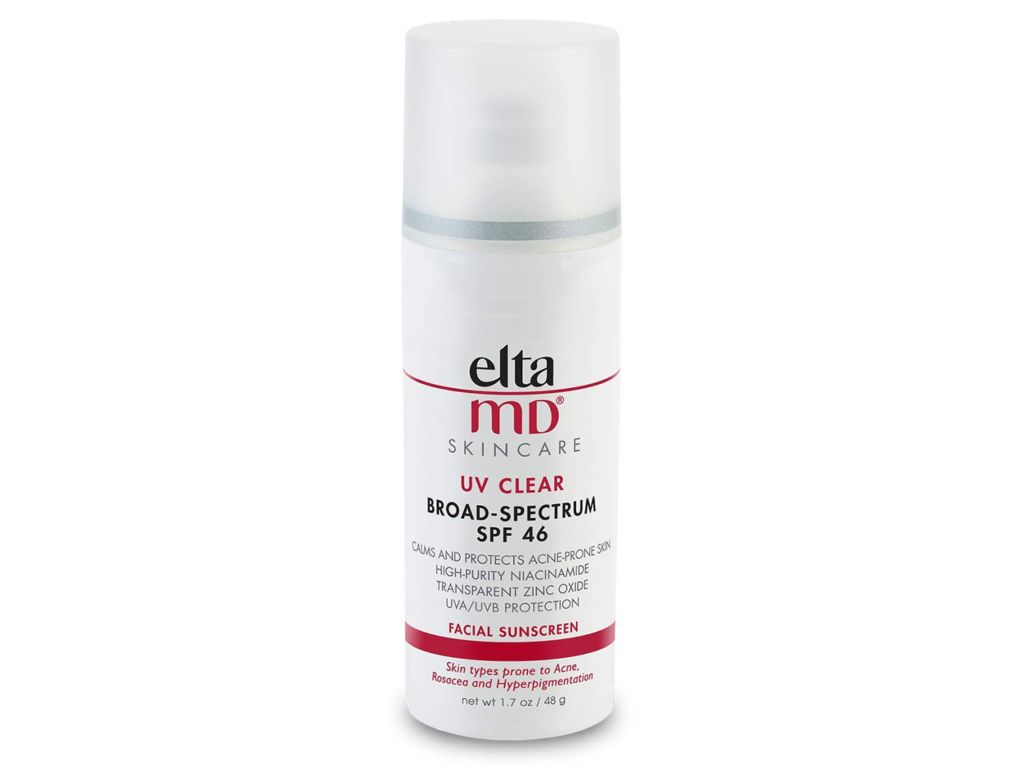 EltaMD UV Clear Facial Sunscreen Broad-Spectrum SPF 46 for Sensitive or Acne-Prone Skin, Oil-free, Dermatologist-Recommended Mineral-Based Zinc Oxide Formula