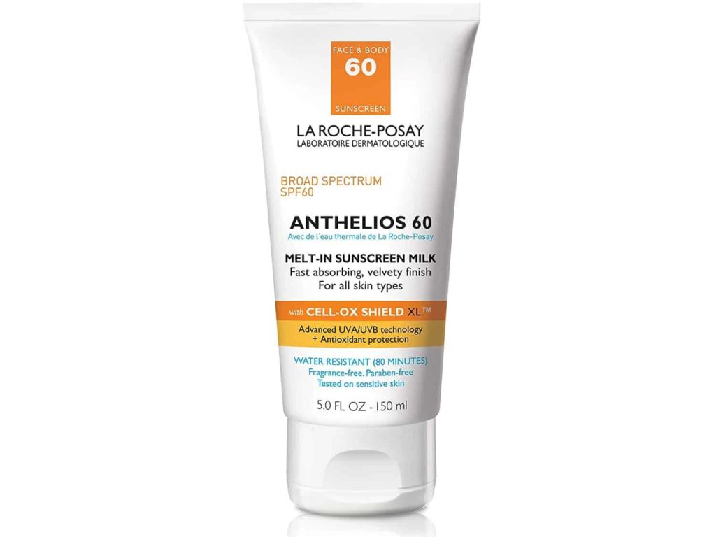 La Roche-Posay Anthelios Melt-In Sunscreen Milk Body & Face Sunscreen Lotion Broad Spectrum SPF 60, Oxybenzone & Octinoxate Free, Oil-Free Sunscreen