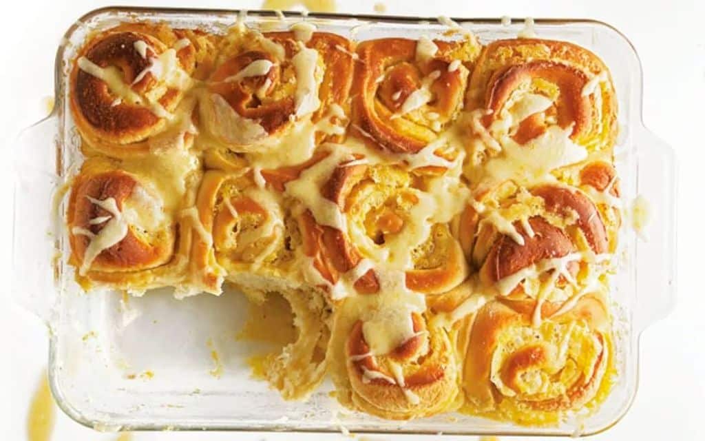 sticky buns, orange buns recipe