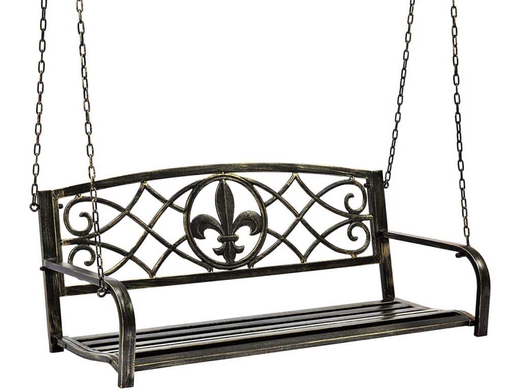 Best Choice Products Fleur-de-Lis Hanging Porch Swing