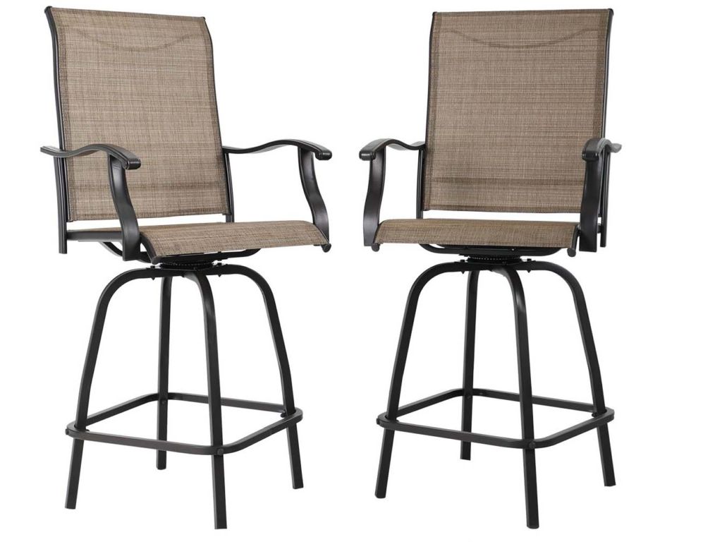 Brown Swivel Bar Stools