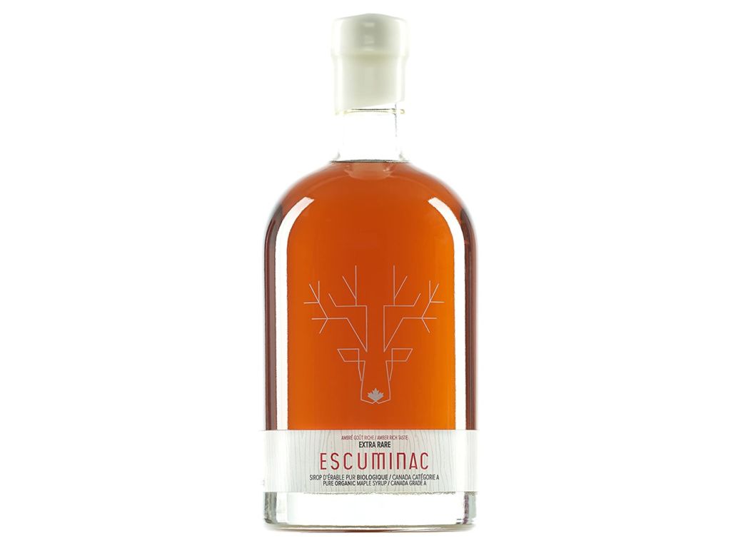 Award Winning Escuminac Extra Rare Maple Syrup 16.9 fl oz (500ml) Canada Grade A - Amber Rich Taste – Unblended Pure, Organic, Single Origin, Delicate, Velvety. A Sweet Gift For Any Occasion