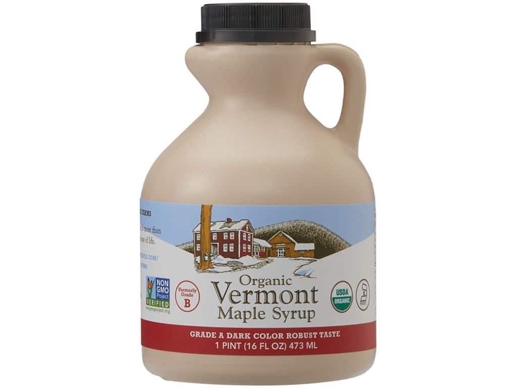 Hidden Springs Maple Organic Vermont Maple Syrup, Grade A Dark Robust (Formerly Grade B), 16 Ounce, 1 Pint, Family Farms, BPA-free Jug