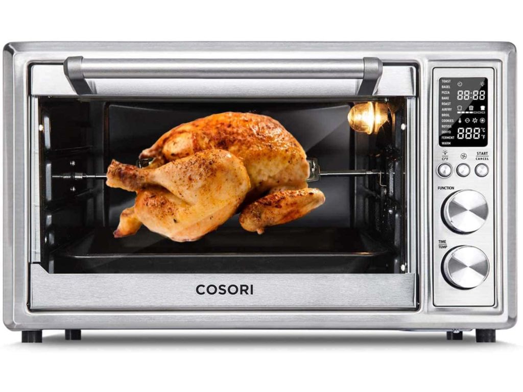 COSORI CO130-AO 12-in-1 Air Fryer Toaster Oven Combo Convection Roaster with Rotisserie & Dehydrator, 100 Original Recipe, 30L/CO130-AO, Silver