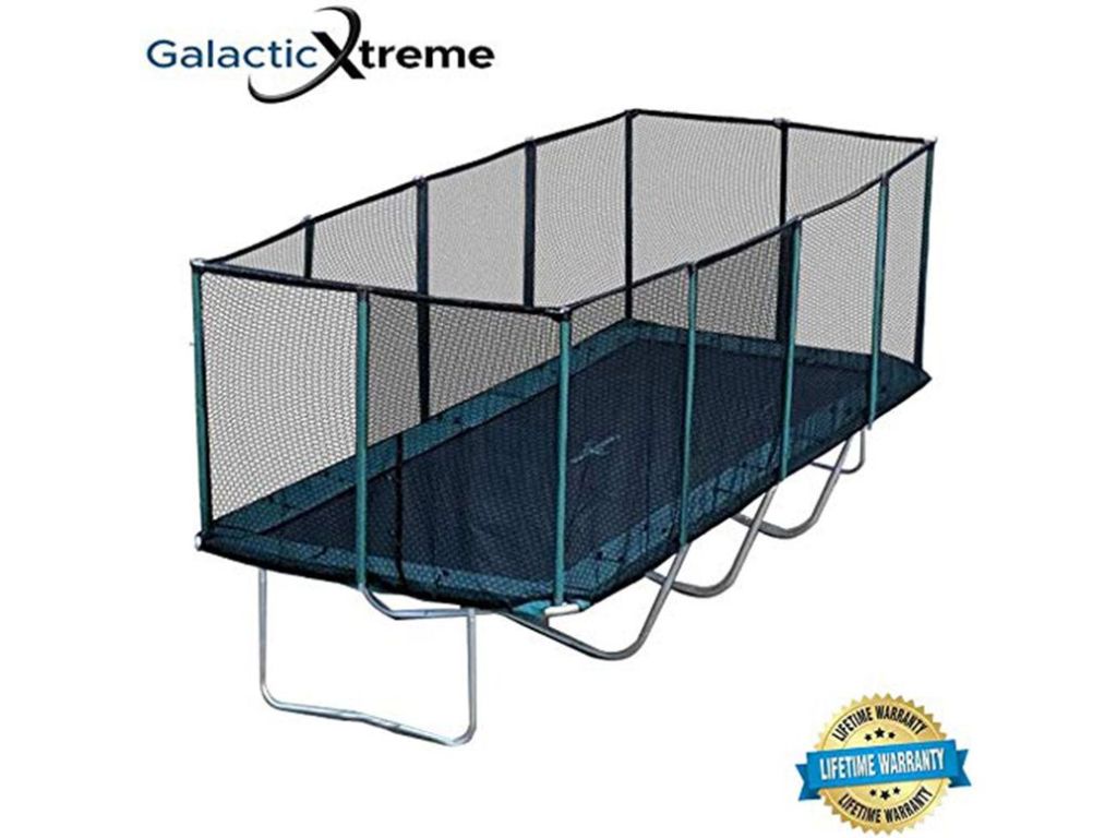 Happy Trampoline - Galactic Xtreme Gymnastic Rectangle Trampoline with Net Enclosure - High Performance & Safety Features Commercial Grade, Life-time warranty, 550 lbs Jumping Capacity