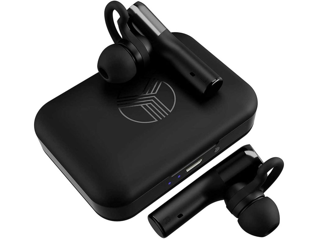 True Wireless Earbuds TREBLAB X5 Bluetooth 5.0 with Microphone 35H Playtime Noise Cancelling Headphones TWS Cordless Earphones w/Deep Bass for Sports/Running/Workout w/Charging Case Black