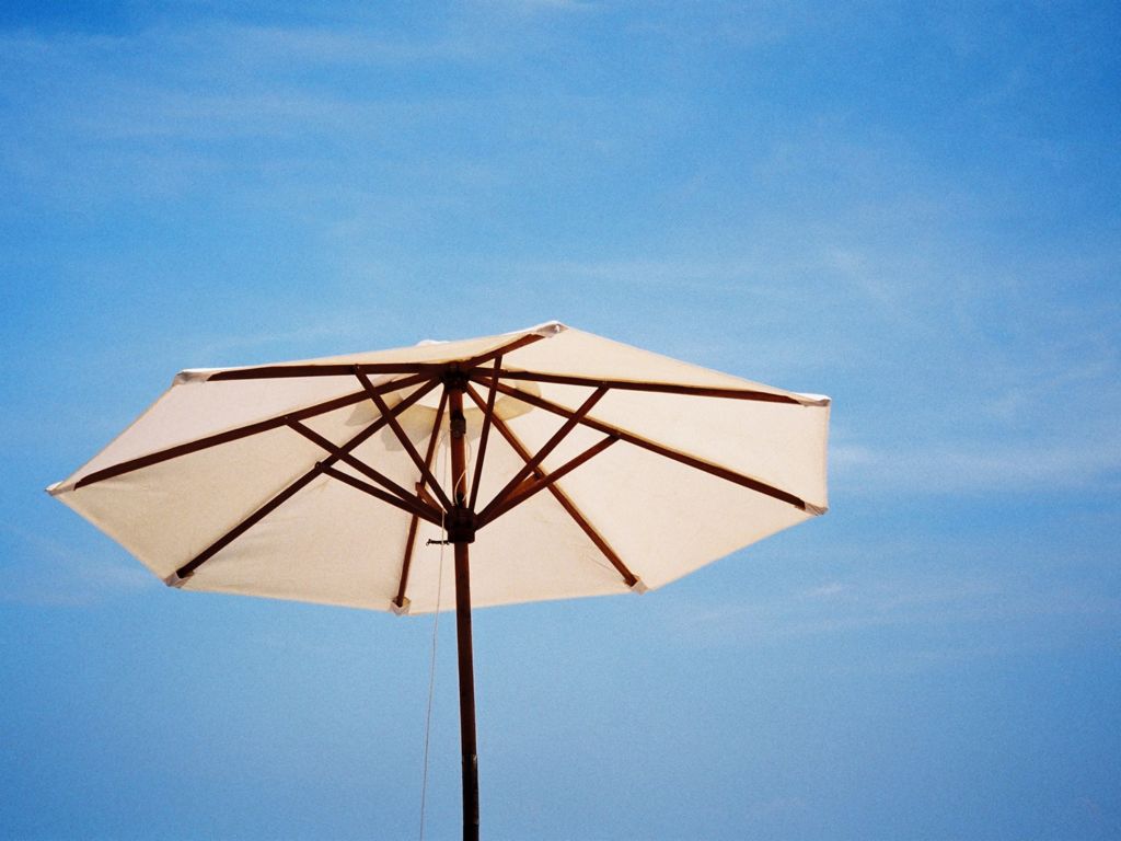 Umbrella on a sunny day