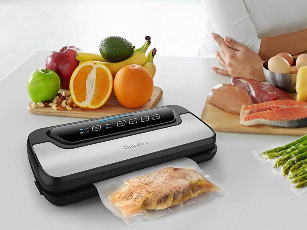 A vacuum sealer in action