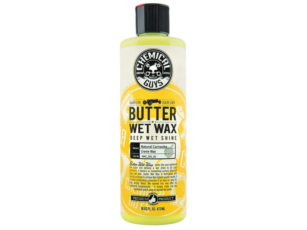 Chemical Guys WAC_201_16 Butter Wet Wax Liquid Cream Car Wax (Safe for all Finishes Including Ceramic Coatings), 16 oz., Banana Scent
