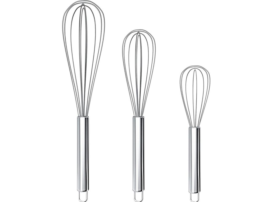 Ouddy 3 Pack Stainless Steel Whisks