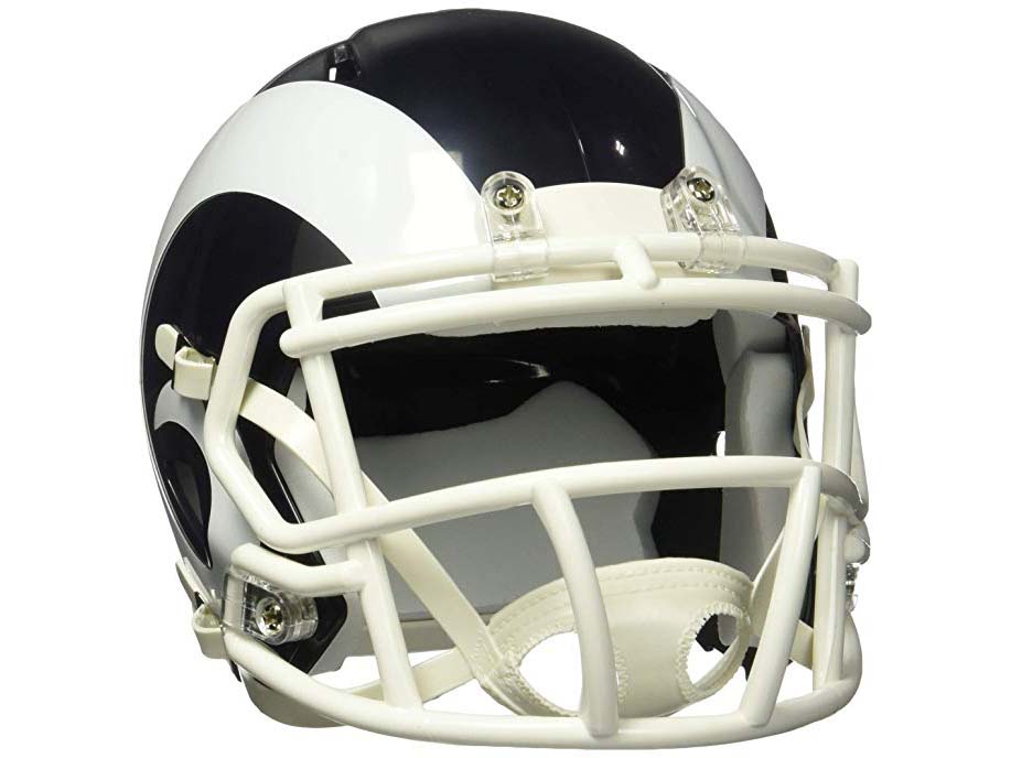 NFL Los Angeles Rams Speed Mini Replica Helmet, White, Medium