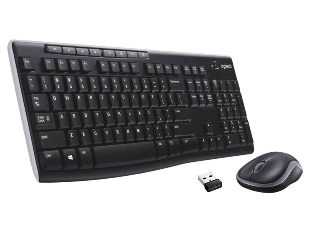 Logitech MK270 Wireless Keyboard and Mouse Combo - Keyboard and Mouse Included, Long Battery Life