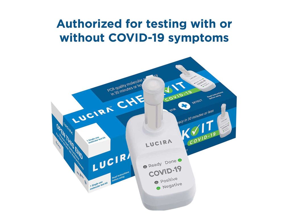 Lucira Check It COVID-19 Test Kit, The Only FDA EUA Single-use PCR Quality Molecular Test, Easy to use, Results at Home in 30 Minutes or Less