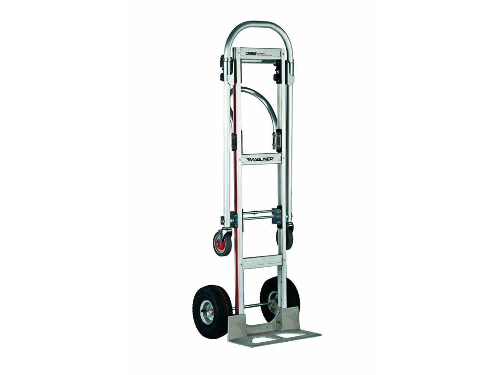 Magliner GMK81UA4 Gemini Sr Convertible Hand Truck, Pneumatic Wheels, 500 lbs Load Capacity, 61" Height, 55-3/4" Length x 21" Width