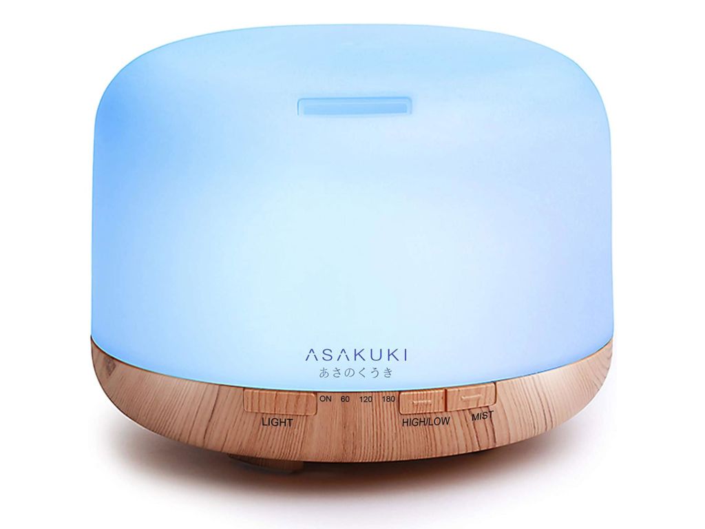 ASAKUKI 500ml Premium, Essential Oil Diffuser, 5 In 1 Ultrasonic Aromatherapy Fragrant Oil Humidifier Vaporizer, Timer and Auto-Off Safety Switch