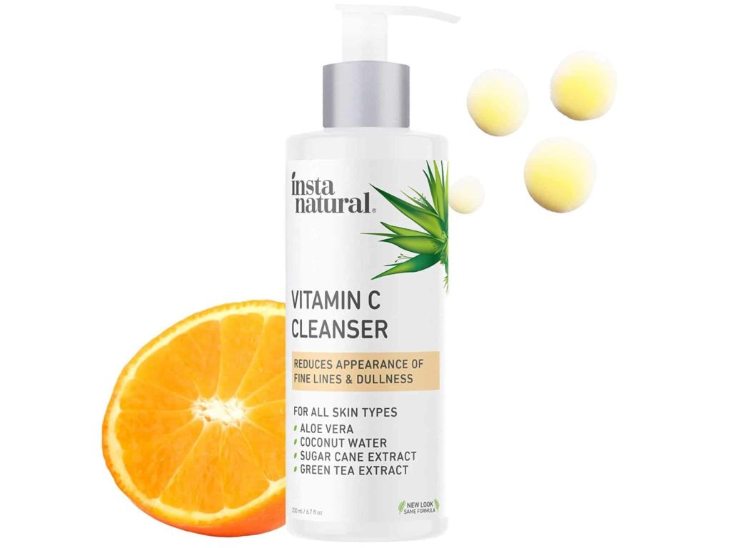 InstaNatural Facial Cleanser - Vitamin C Face Wash - Breakout & Blemish & Wrinkle Reducing, Exfoliating Gel - Clear Pores on Oily, Dry & Sensitive Skin with Organic & Natural Ingredients - 6.7 oz