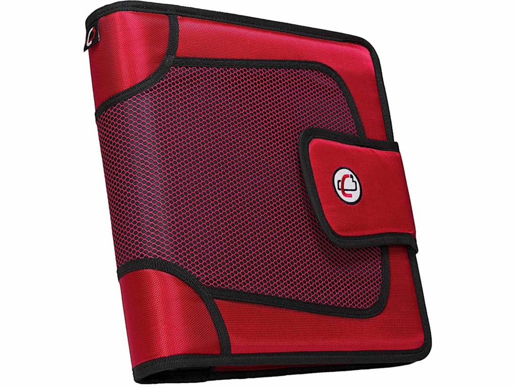 Case-it Open Tab Hook Loop Closure 2-Inch Binder with Tab File, Red