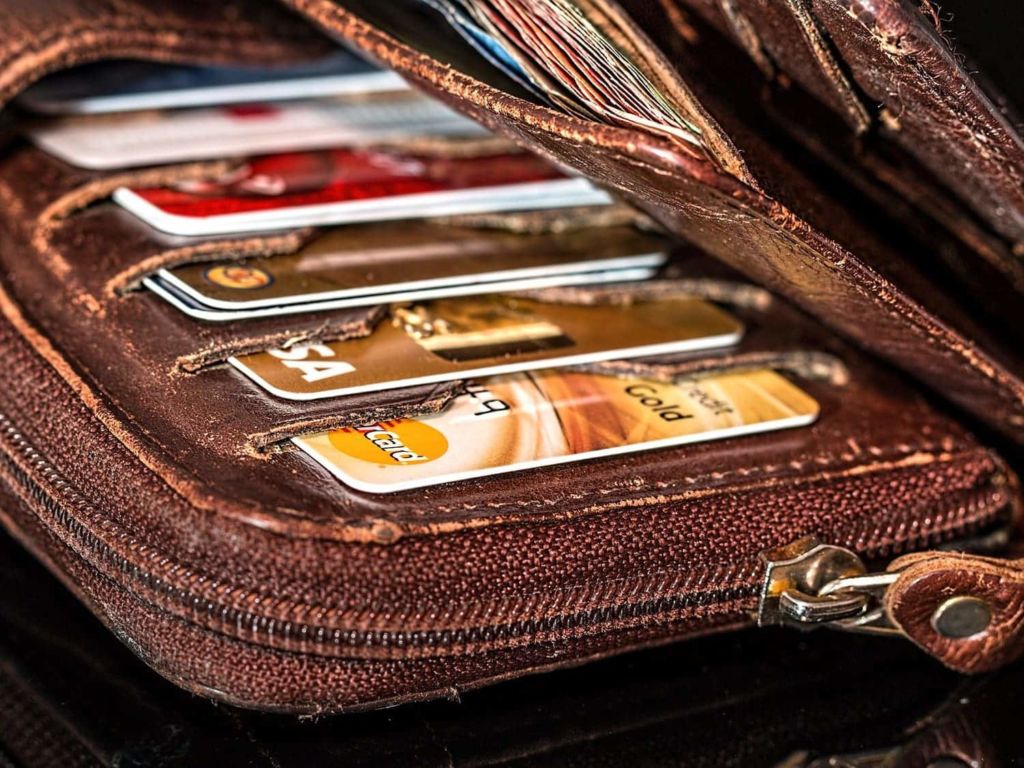 Wallet full of credit cards