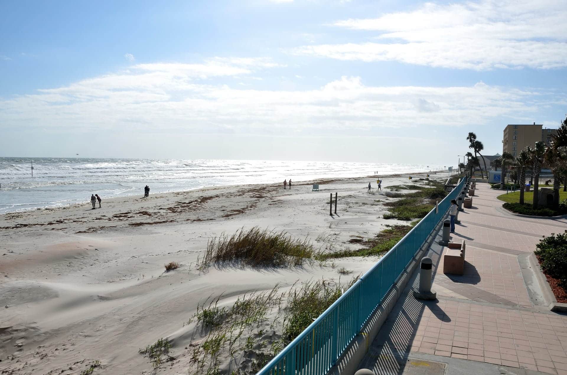 A sunny beach on the Northeastern shore of Florida.