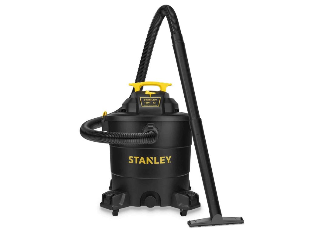 Stanley 12 Gallon 5.5 Peak HP Wet/Dry Vacuum, 3 in 1 Shop Vac Blower,1-7/8"x6 Hose, Range for Garage, Carpet Clean, Workshop with Vacuum Attachments-SL18199P