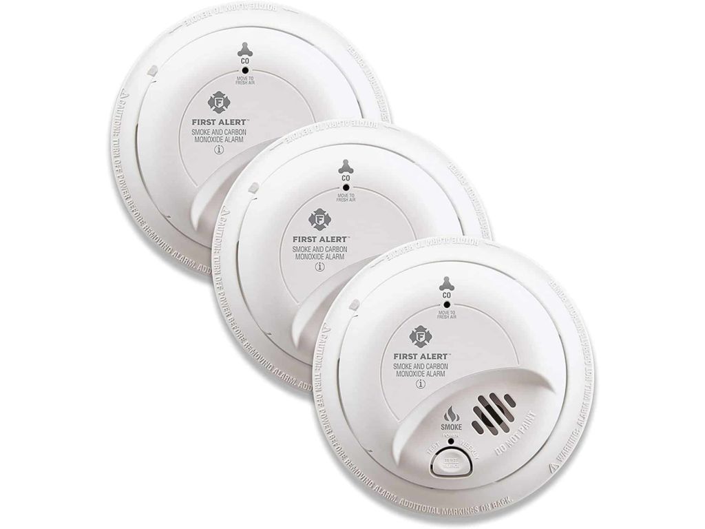 FIRST ALERT BRK SC9120B-3 Hardwired Smoke and Carbon Monoxide (CO) Detector with Battery Backup. 3-Pack