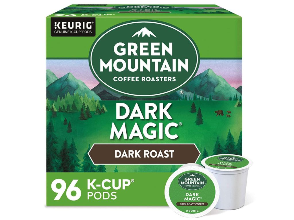 Green Mountain Coffee Roasters Dark Magic, Single-Serve Keurig K-Cup Pods, Dark Roast Coffee, 24 Count (Pack Of 4)
