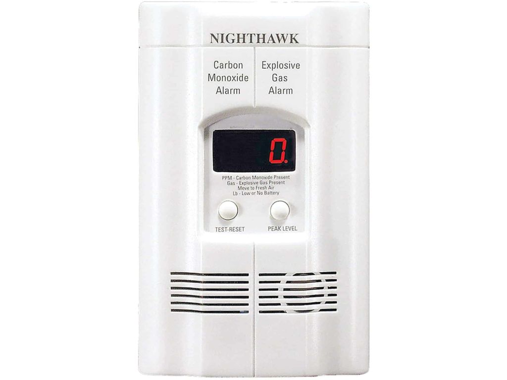 Kidde Nighthawk Plug-In AC/DC Carbon Monoxide Alarm Detector with Digital Display KN-COPP-3, White - 900-0076-01