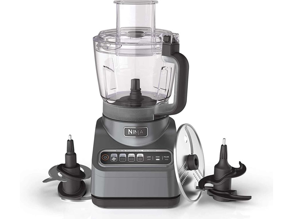 Ninja BN601 Professional Plus Food Processor 1000-Peak-Watts with Auto-iQ Preset Programs Chop Puree Dough Slice Shred with a 9-Cup Capacity and a Silver Stainless Finish