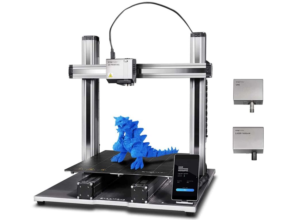 Snapmaker 2.0 Modular 3-in-1 3D Printer, Laser Engraving, CNC Carving, All Metal, Auto-Leveling, Working Volume Support up to 320x350x330mm