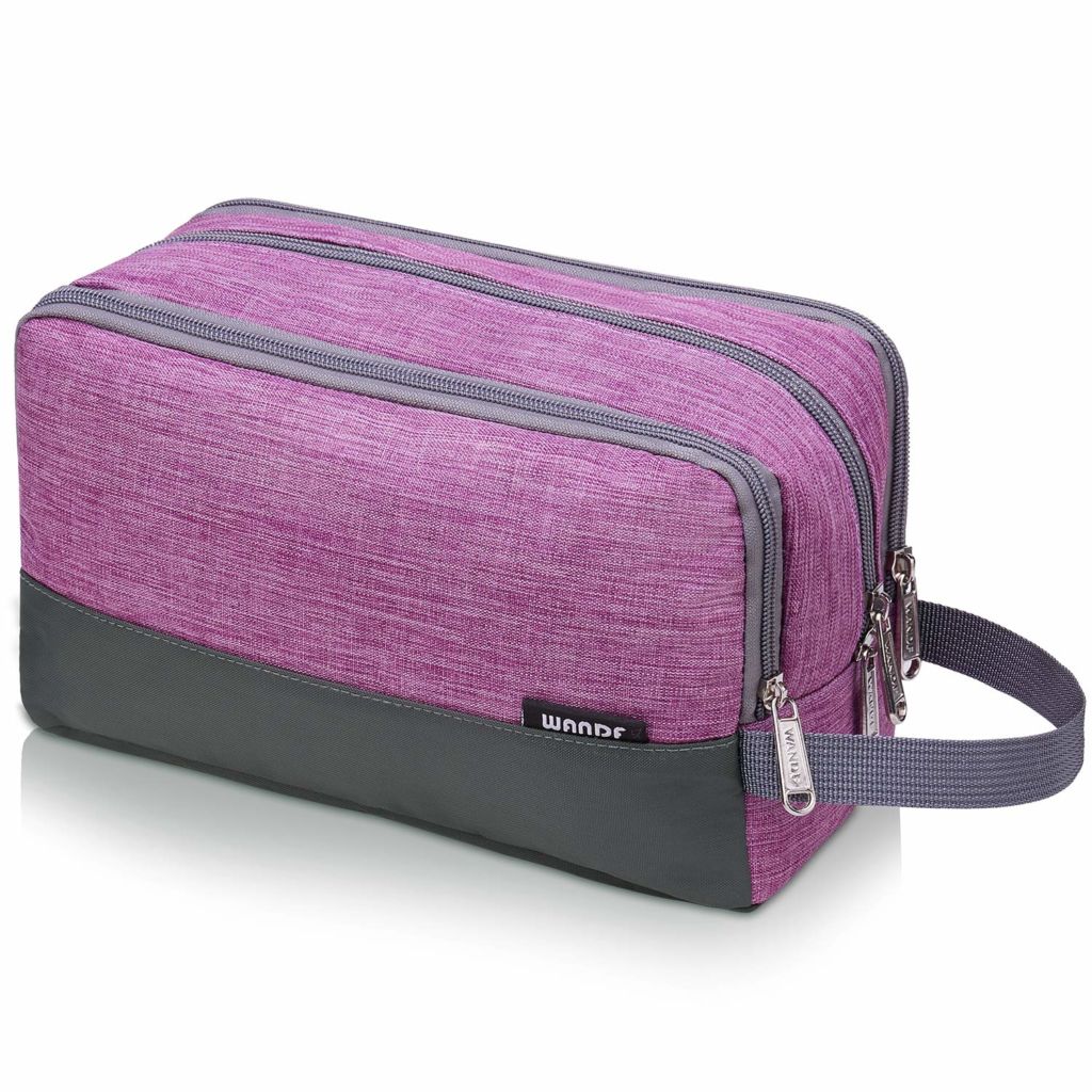 Toiletry Bag Small Nylon Dopp Kit Lightweight Shaving Bag for Men and Women (purple)