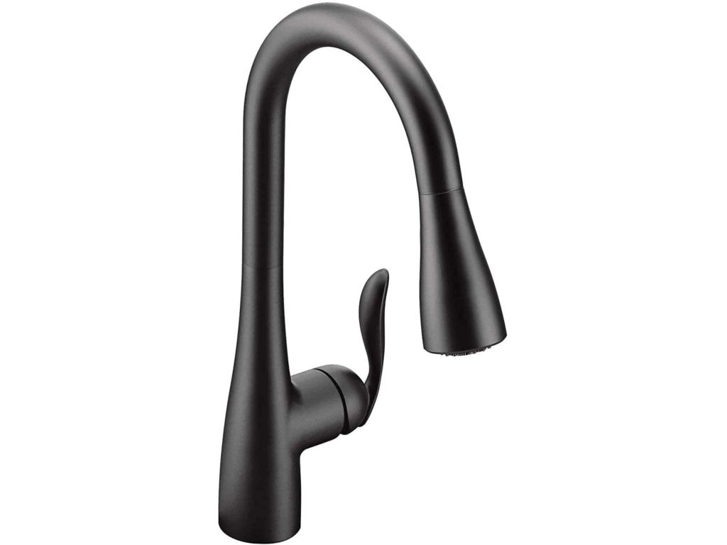 Moen 7594BL Arbor One-Handle Pulldown Kitchen Faucet Featuring Power Boost and Reflex