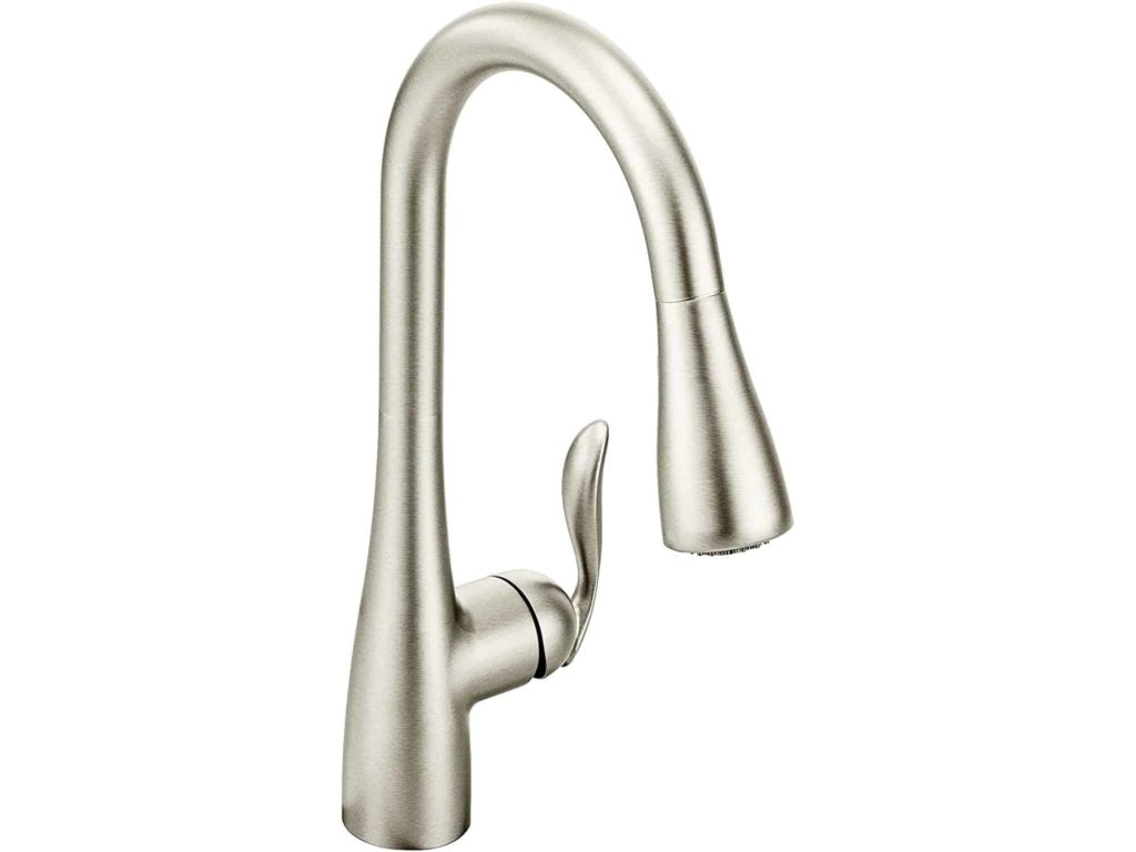 Moen 7594SRS Arbor One-Handle Pulldown Kitchen Faucet Featuring Power Boost and Reflex
