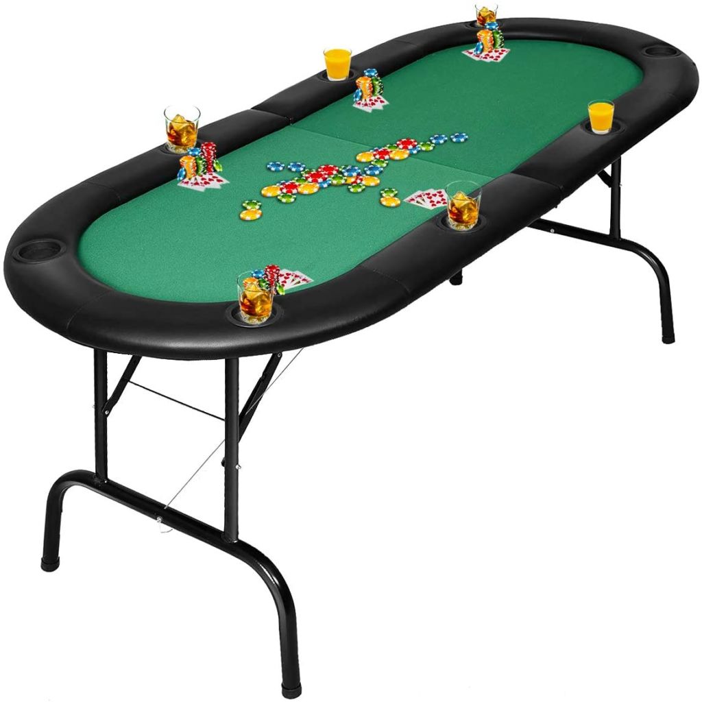 At just 47 pounds, you can easily move it to wherever the chips may fall on your next poker night.