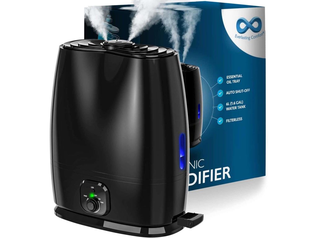 Everlasting Comfort Ultrasonic Cool Mist Humidifier for Bedroom