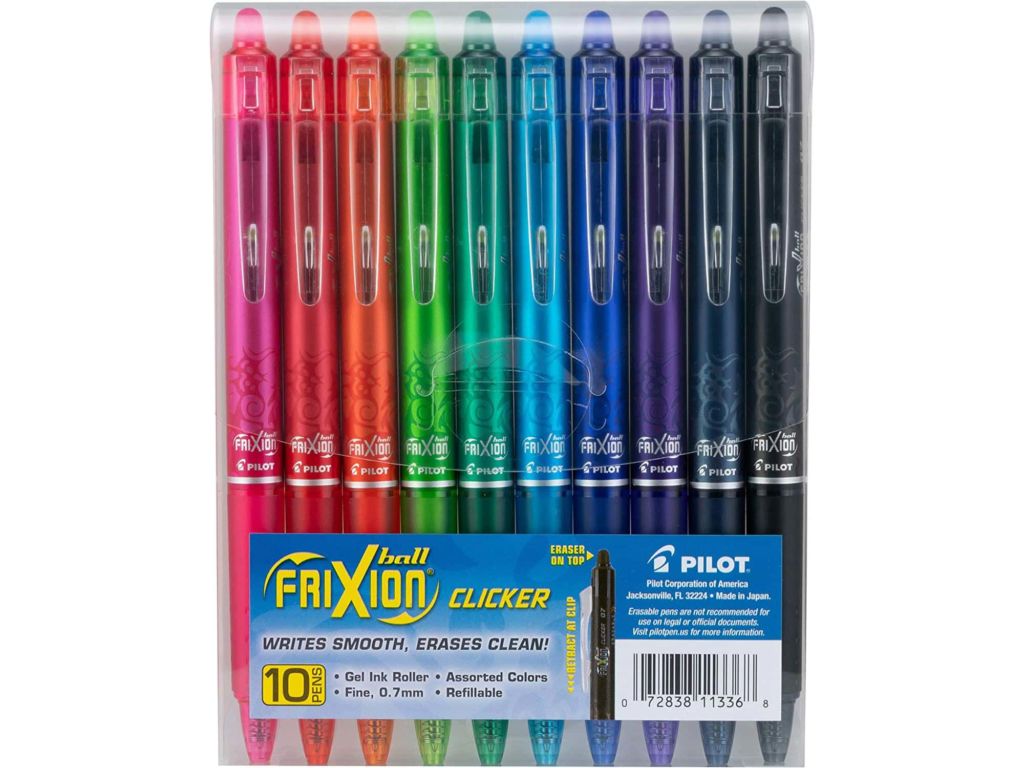 PILOT FriXion Clicker Erasable, Refillable & Retractable Gel Ink Pens