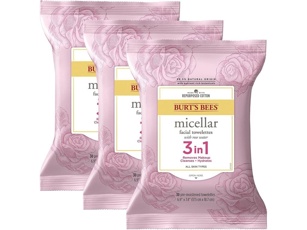 Burt's Bees 3 In 1 Micellar Facial Cleanser Towelettes