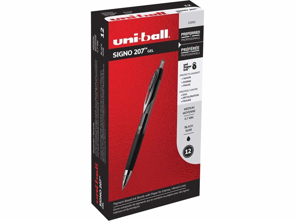 uni-ball 207 Retractable Gel Pen 12 Pack